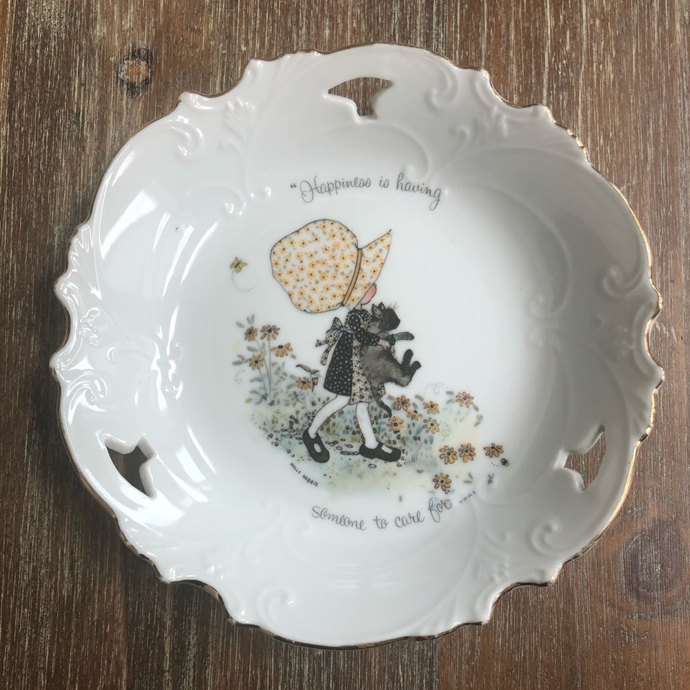 VINTAGE HOLLY HOBBIE TRINKET DISH/TRAY